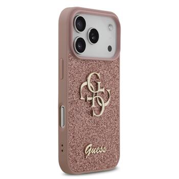 Guess PU Fixed Glitter 4G Metal Logo Case Чехол для Apple iPhone 17 Pro (GUHCP17LHG4SGP)