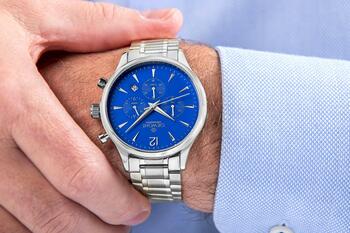 Giewont Chronograph Sapphire Мужские часы GW6310-B3 / серебристо-синий (GW6310-B3)