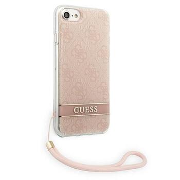 Guess GUOHCI8H4STP Hardcase 4G Print Strap Защитный чехол для iPhone SE 2022 / SE2020 / 7 / 8 / розовый (GUOHCI8H4STP)