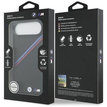 BMW M Tricolor Metal Logo MagSafe Case Aizsargapvalks priekš Apple iPhone 17 Air (BMHMP17M25PCSPEK)