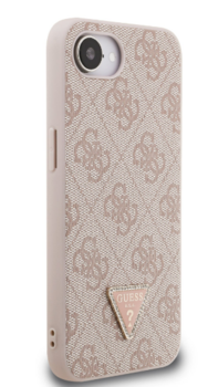 Guess PU 4G Strass Triangle Metal Logo Case Чехол для Apple iPhone 16e (GUHCPSE4P4TDPP)