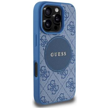 Guess 4G Circle Classic Logo MagSafe Case Защитный чехол для iPhone 16 Pro / синий (GUHMP16LP4PGRSGB)