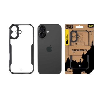 Tactical Quantum Stealth Cover Защитный чехол для Apple iPhone 17 / прозрачный/чёрный (TA-57983126682)