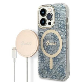 Guess Set GUBPP14XH4EACSB Aizsargapvalks un lādētājs priekš iPhone 14 Pro Max 6,7