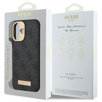 Guess GUHMP16MU4GPRK Hardcase 4G Logo Plate MagSafe Защитный чехол для iPhone 16 Plus 6.7
