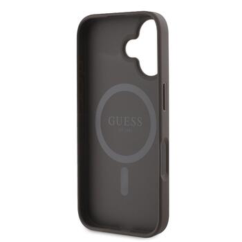 Guess PU 4G Peony MagSafe Case Защитный чехол для iPhone 16 / коричневый (GUHMP16SP4PWPW)