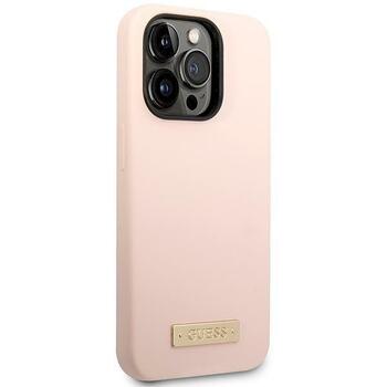 Guess GUHMP14LSBPLP Hardcase Silicone Logo Plate MagSafe Защитный чехол для iPhone 14 Pro 6,1