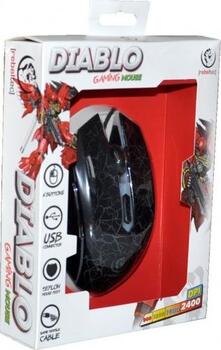 Rebeltec Diablo Spēļu Datora Pele ar Papildus Pogām un Apgaismojumu / 2400 DPI / USB (RBLMYS00030)
