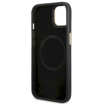 Guess GUHMP14MU4GPRK Hardcase 4G Logo Plate MagSafe Aizsargapvalks priekš iPhone 14 Plus/15 Plus 6.7