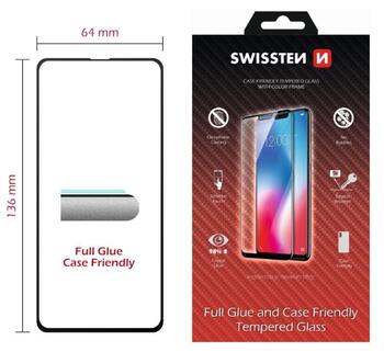 Swissten Full Face 5D Tempered Glass Защитное стекло для экрана Samsung Galaxy S10E черный (SW-JAP-T-SP-SAM-S10E)