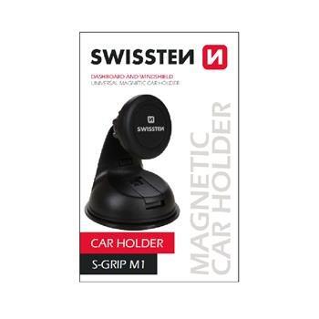 Swissten S-GRIP M1 Универсальный держатель С Магнитом и 360 ротацией на стекло (SW-CH-M1-B)