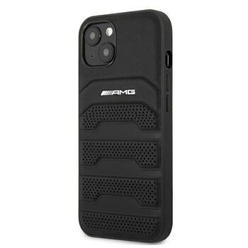 AMG AMHCP13SGSEBK Back Case Кожанный Чехол для телефона Apple iPhone 13 Mini Черный (AMHCP13SGSEBK)