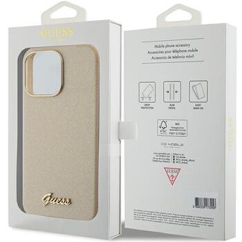 Guess Glitter Glossy Script Back Case Защитный Чехол для Apple iPhone 15 Pro Max (GUHCP15XPGMCSD)