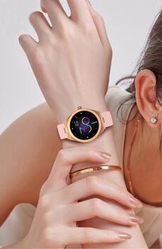 Smartwatch Gravity Viedpulkstenis / rožu zelts (GT25-2)