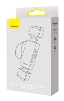 Baseus Lite Series SDTF USB + USB-C Считыватель Карт (WKQX060113)