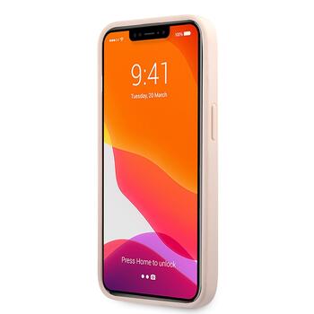 Guess PU 4G Metal Logo Case Aizsargapvalks priekš iPhone 13 Pro / rozā (GUHCP13L4GMGPI)