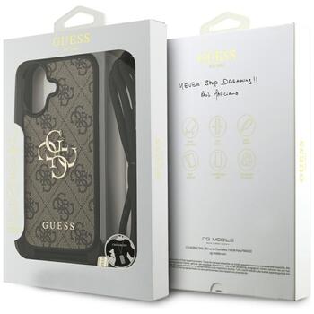 Guess 4G Big Logo Cord Stap Crossbody Case Защитный чехол для iPhone 17 / коричневый (GUHCP17SP4GMGCRW)