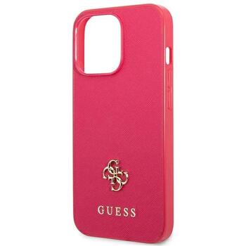 Guess GUHCP13LPS4MF Hardcase Saffiano 4G Small Metal Logo Aizsargapvalks priekš iPhone 13 Pro / 13 6,1