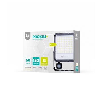 Forever Light Floodlight LED PROXIM+ LED Прожектор с датчиком движения 50W / 4000K / 7500lm / IP65 / 150lm/W (RTV200088)