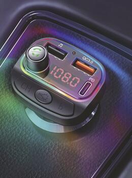 Swissten RGB Bluetooth FM Transmitteris 2x USB / USB-C (20114031)
