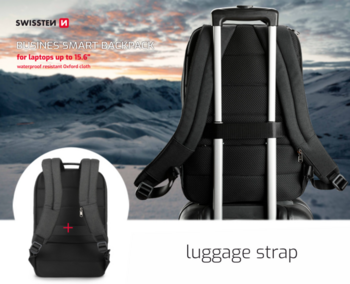 Swissten Laptop Backpack Mugursoma portatīvajiem datoriem 15.6
