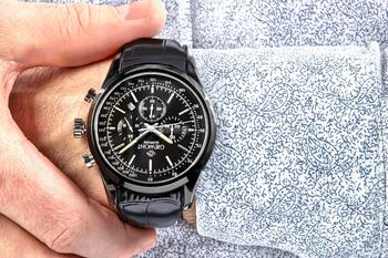 Giewont Chronograph Sapphire Мужские наручные часы GW7650-A4 / чёрный (GW7650-A4)