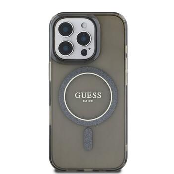 Guess IML Glitter Ring MagSafe Case Чехол для Apple iPhone 16 Pro Max (GUHMP16XHFGEREK)