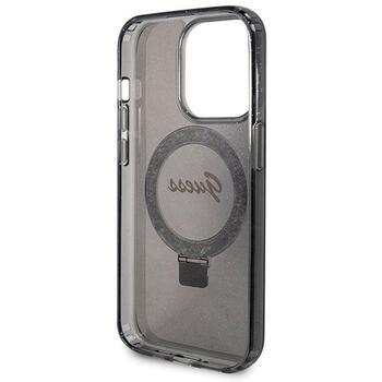 Guess GUHMP14XHRSGSK Hardcase Ring Stand Script Glitter MagSafe Защитный чехол для iPhone 14 Pro Max 6.7