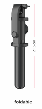 Swissten Bluetooth Selfie Stick Alumīnija Statīvs Telefoniem un Kamerām Ar Distances Bluetooth Pulti (32000400)