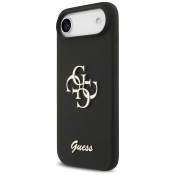 Guess Silicone Big 4G Script Case Защитный чехол для iPhone Air / чёрный (GUHCP17MSC4GSMK)