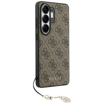 Guess 4G Classic Logo Charm MagSafe Защитный чехол для Samsung Galaxy S26 Ultra / коричневый (GUHMS26LGF4GBR)