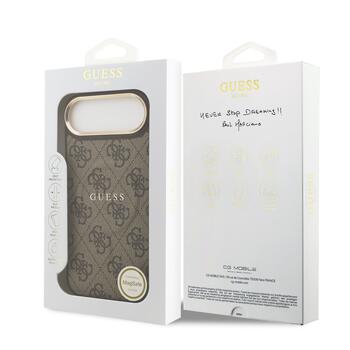 Guess PU Leather 4G Gold Frame MagSafe Case Чехол для Apple iPhone 17 Air (GUHMP17MP4MSEGCW)