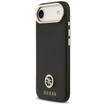 Case Guess Grained Strass Logo MagSafe Защитный чехол для iPhone Air / чёрный (GUHMP17MPGCRMDEK)
