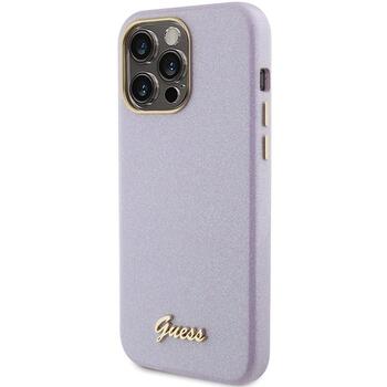 Guess Glitter Glossy Script Back Case Защитный Чехол для Apple iPhone 15 Pro (GUHCP15LPGMCSL)