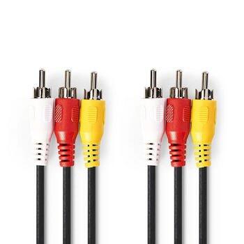 Nedis RCA - RCA Video Kabelis 1.5m (CVGL24300BK15)