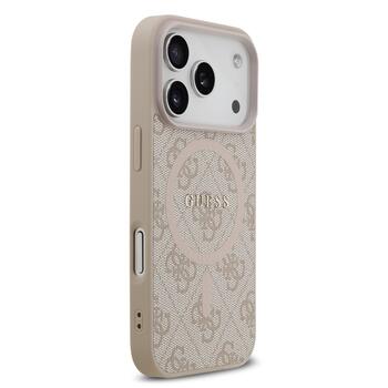 Guess PU Leather 4G Colored Ring MagSafe Case Защитный чехол для iPhone 17 Pro / розовый (GUHMP17LG4GFRP)