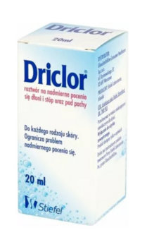 Driclor Antiperspirants 20% Pretsviedru līdzeklis 20ml (5054563093592)
