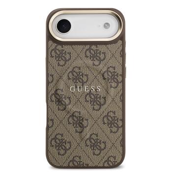 Guess PU Leather 4G Gold Frame MagSafe Case Чехол для Apple iPhone 17 Air (GUHMP17MP4MSEGCW)