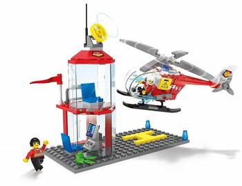 Blocki MyFireBrigade Ugunsdzēsēju Helikopters un vadības tornis / KB0812 / Konstruktors ar 129 detaļām / Vecums 6+ (KB0812)
