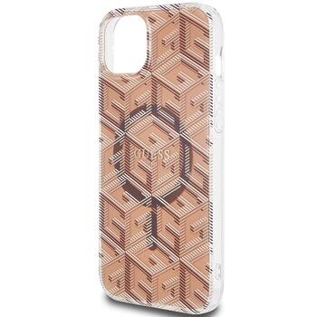 Guess GUHMP15MHGCUSTGW Hardcase IML GCube MagSafe Aizsargapvalks priekš iPhone 15 Plus/14 Plus 6.7