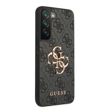 Guess PU 4G Metal Logo Case Защитный чехол для Samsung Galaxy S23 / серый (GUHCS23S4GMGGR)