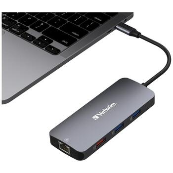 Verbatim 32152 Док-станция USB-C - HDMI / 3xUSB-A /SD / microSD / 2xUSB-C / Eternet (32152)