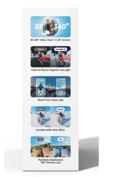 Insta360 X5 Bundle Экшн-камера 72MP 8K Ultra HD (CINSAAHA-X504)