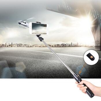 RoGer 2in1 Selfie Stick + штатив телескопическая подставка с Bluetooth пульт дистанционного управления (RO-SELF-2IN1-WH)