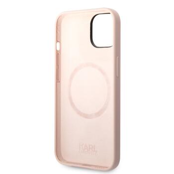 Karl Lagerfeld and Choupette Liquid Silicone Case Защитный чехол для iPhone 14 Plus / розовый (KLHCP14MSSKCI)
