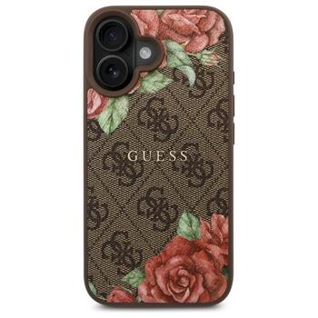 Guess GUHMP16SP4ROPEMCW Hardcase 4G Flowers Print MagSafe Защитный чехол для iPhone 16 6.1