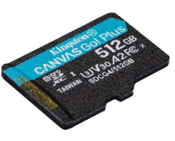 Kingston Canvas Go Plus G4 MicroSDXC Карта памяти 512GB (SDCG4/512GBSP)