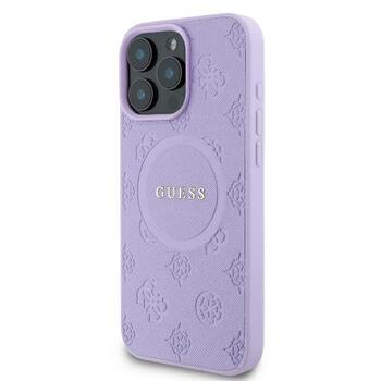 Guess GUHMP16XPSAPSMEU Hardcase Saffiano Peony Classic Logo Aizsargapvalks priekš iPhone 16 Pro Max 6.9