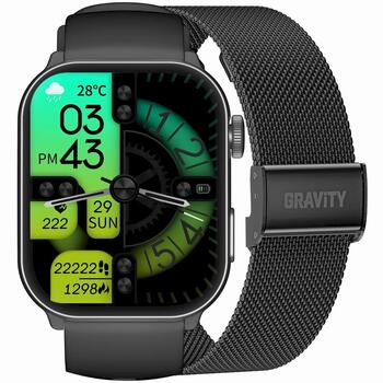 GRAVITY GT28-1 Мужские смарт-часы Ремешок + браслет / чёрный (GT28-1)