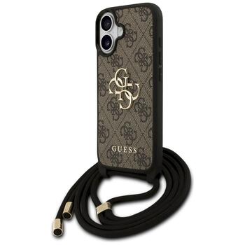 Guess 4G Big Logo Cord Stap Crossbody Case Защитный чехол для iPhone 17 / коричневый (GUHCP17SP4GMGCRW)
